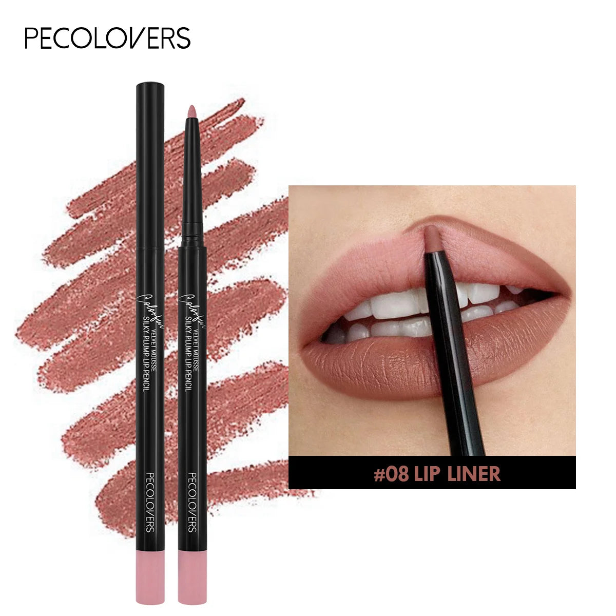 Lápiz delineador de labios mate resistente al agua, labial rojo con contorno, larga duración, no se transfiere, hidratante para labios, maquillaje, 12 colores.