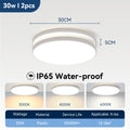 Lámpara de techo LED impermeable para baño, luces de techo redondas de 18W, 30W y 40W para cocina, sala de estar y baño, 220V