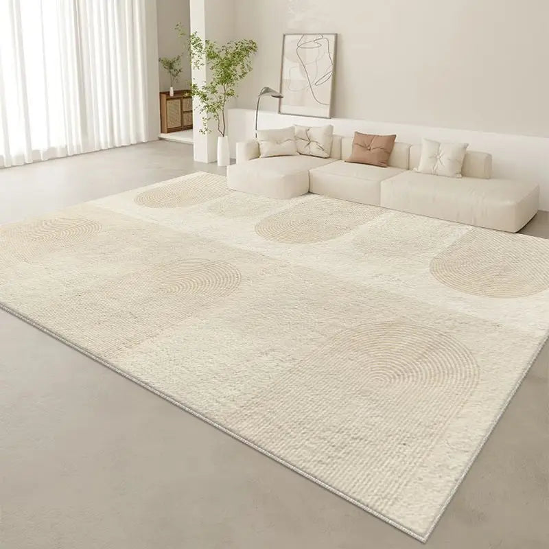 Alfombra elegante y sencilla para sala de estar, de fácil mantenimiento, resistente a la suciedad, con textura de terciopelo grueso y duradera. Alfombra para el hogar.
