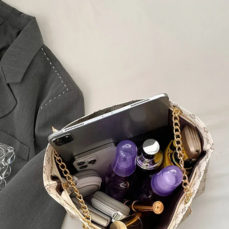 Bolso de hombro/axila de gran capacidad de piel sintética de alta calidad para mujer, ideal para el trabajo, estudiantes y viajes. Bolso de mano retro para mujer.