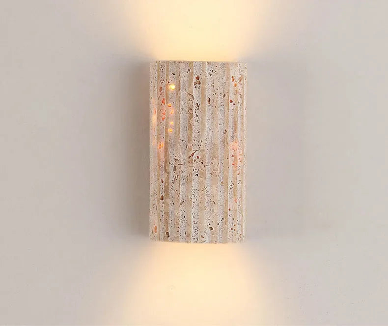 Lámpara de pared de piedra natural Wabi Sabi para sala de estar, dormitorio, escaleras, pasillo, decoración artística de interiores, aplique de pared para el hogar, apliques de mesilla de noche.