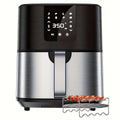 Freidora de aire grande KitCook, 1500 W, 7 cuartos de galón, temperatura ajustable de 100 a 400 °F, 8 menús preestablecidos, pantalla táctil digital, sin