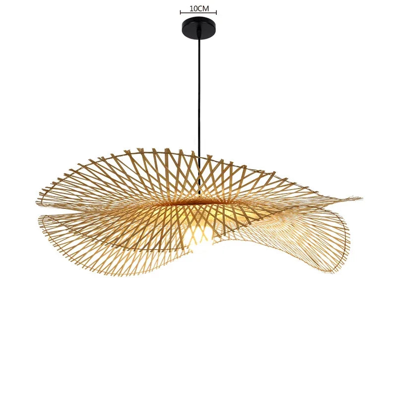 Lámparas colgantes de mimbre tejido de bambú, lámparas de ratán natural estilo rústico para cocina, sala de estar, comedor y decoración del hogar.
