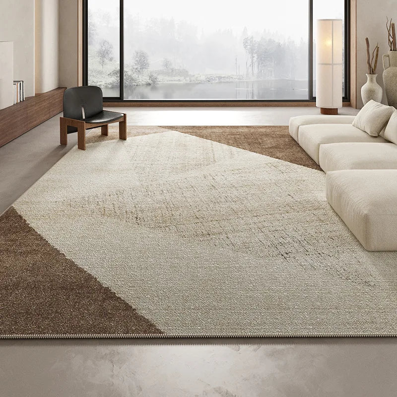 Alfombra de terciopelo cristal de estilo nórdico para sala de estar, dormitorio, cama, manta, sofá antiguo avanzado, luz, mesa de centro de lujo, manta