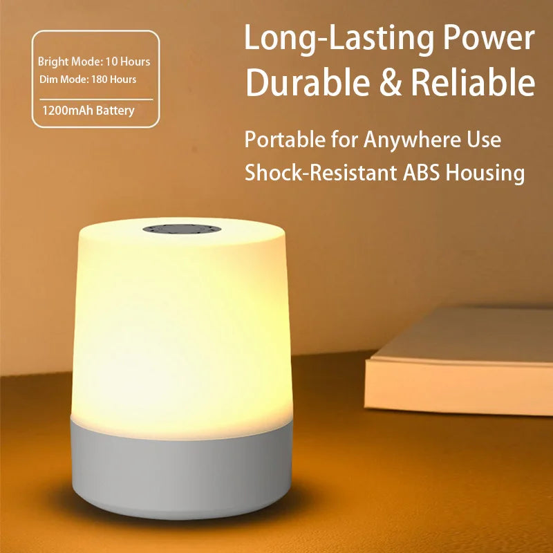Lámparas de noche LED para mesita de noche, 3 colores, regulables, recargables, para escritorio, iluminación decorativa para dormitorio, lámparas de mesa táctiles para lectura.