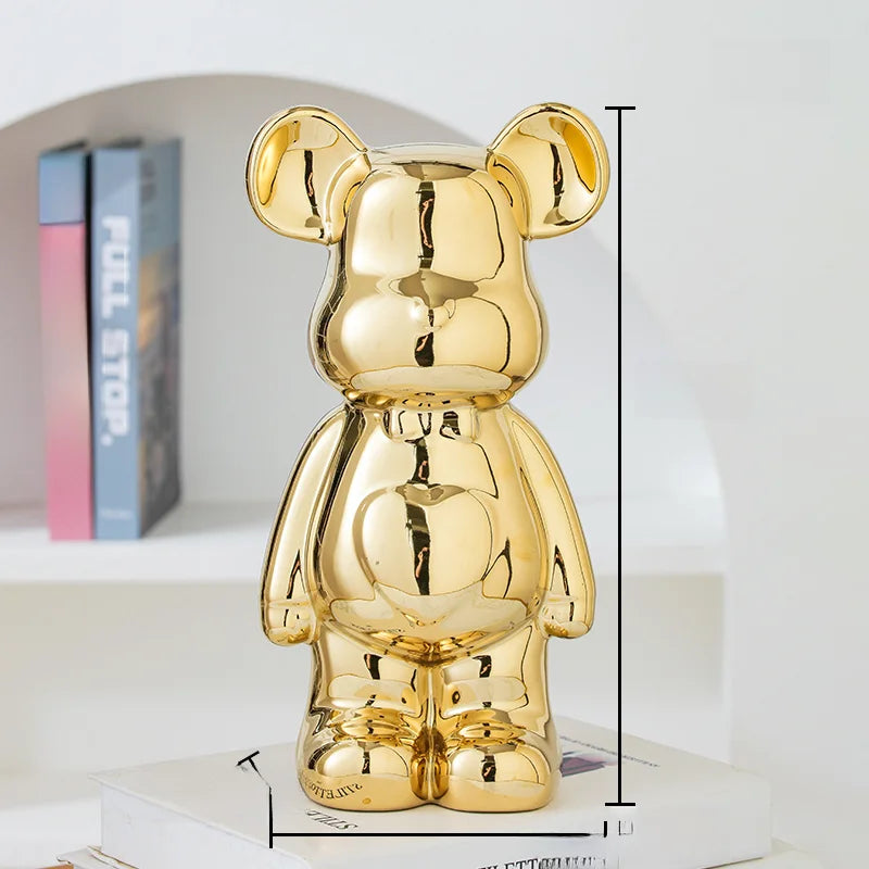 17/27/cm Oso estético Ladrillo Estatua de cerámica Oso de peluche decoración figura de acción Esculturas Adorno para habitación Decoración del hogar Manualidades