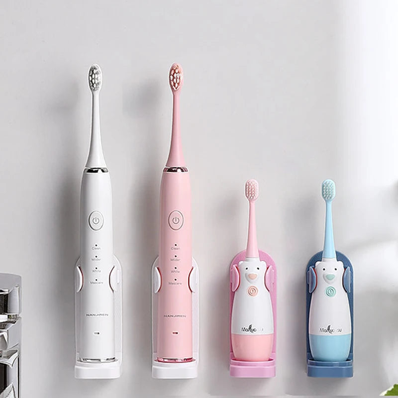 Soporte ajustable para cepillo de dientes, base para cepillo de dientes eléctrico, soporte de pared antideslizante de silicona, soporte para cuerpo de cepillo, adaptable al 99%.