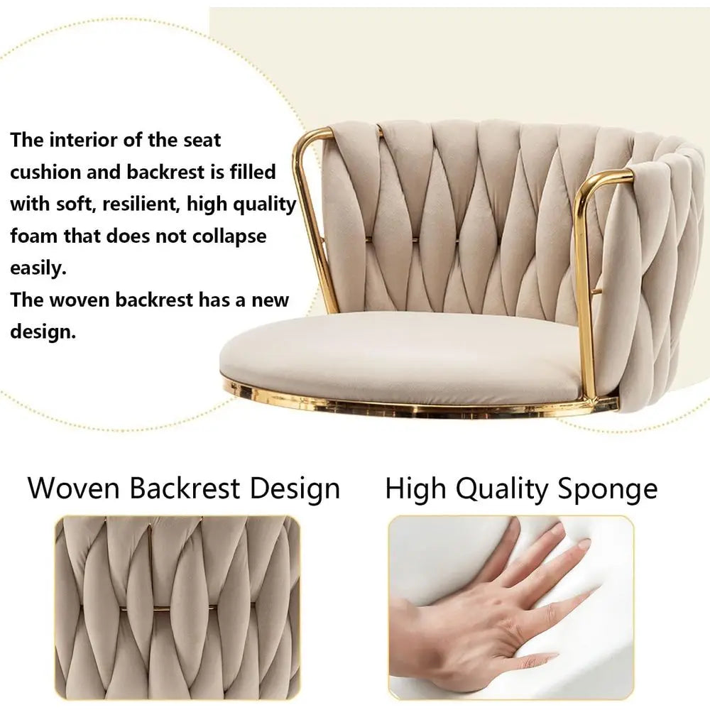 Juego de 3 taburetes giratorios de terciopelo beige, altura ajustable para mostrador con respaldo, ideales para isla de cocina, pub, personalizados.