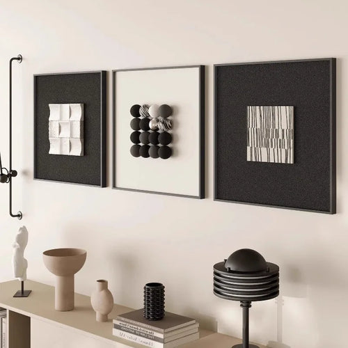 Arte mural 3D minimalista de estilo europeo para decoración de sala de estar, decoración vertical, comedor, vestíbulo, arte mural irregular para decoración del hogar.