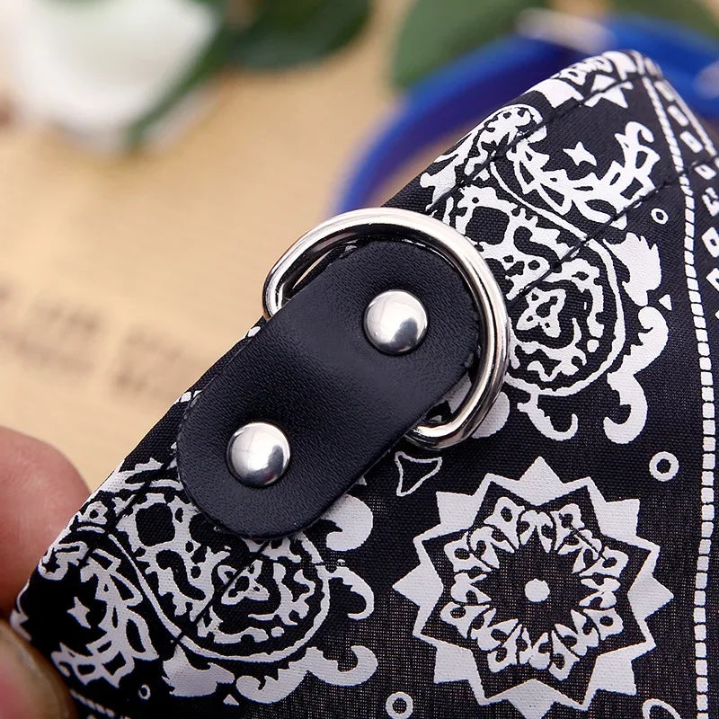 Collar PU para perros y gatos con bufanda para perros pequeños y medianos Chihuahua Corgi Cachorros Collares ajustables Suministros para mascotas accesorios para perros