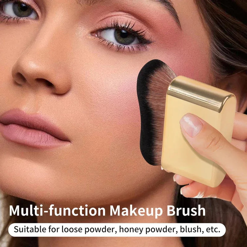 Brochas de maquillaje grandes MAANGE para contornear, broncear, aplicar base líquida, colorete en crema, cerdas suaves, herramienta de maquillaje multiusos para todos los días.