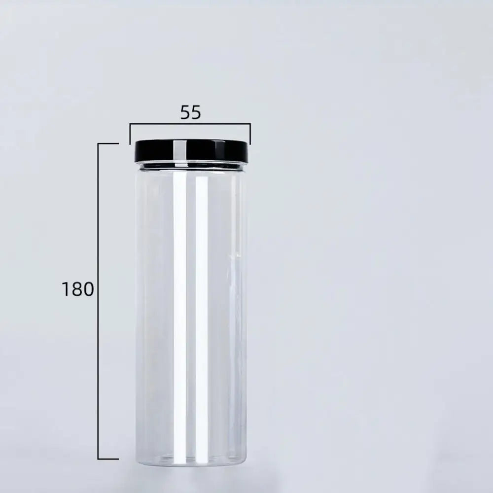 Lata transparente sellada con tapa, a prueba de olores de alimentos, envase de almacenamiento, botella para granos de café, condimentos, accesorios de cocina