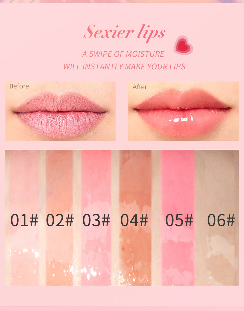 Aceite labial hidratante Crystal Jelly, brillo labial voluminizador, maquillaje, labios voluminosos y sexys, aceite labial con color y efecto voluminizador.