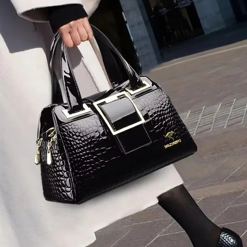 Bolso de mano de lujo con estampado de moda, gran capacidad, piel suave, bolso bandolera para mujer, bolso de hombro/bandolera, bolso de mano de diseño para mujer, bolso de mano informal.