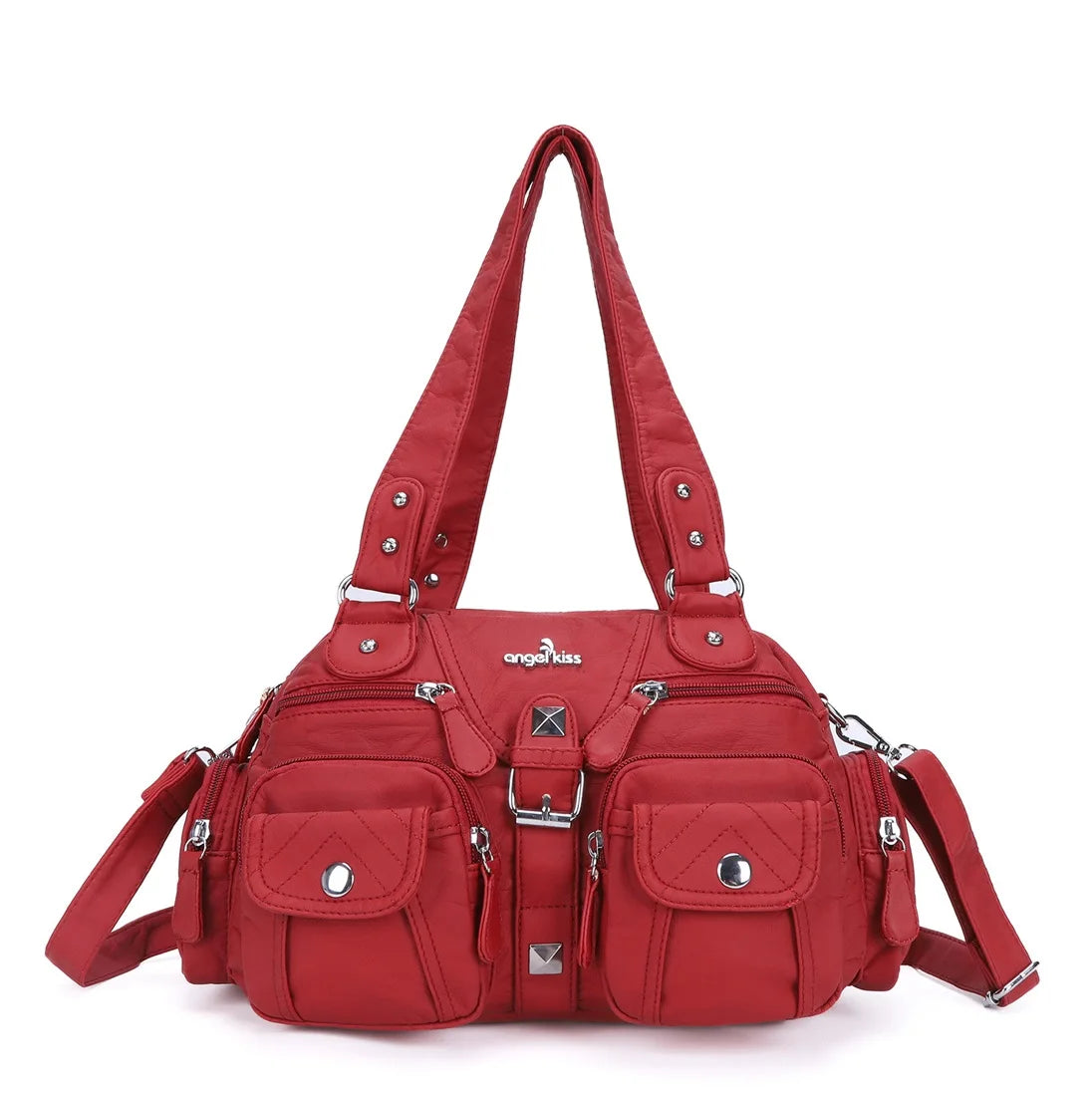 Bolsos de mano Angel Kiss para mujer, bolso tipo cartera con asa superior, bolso de hombro de PU, paquete de empanadillas, regalos, bolsos de hombro, bolso para teléfono y dinero