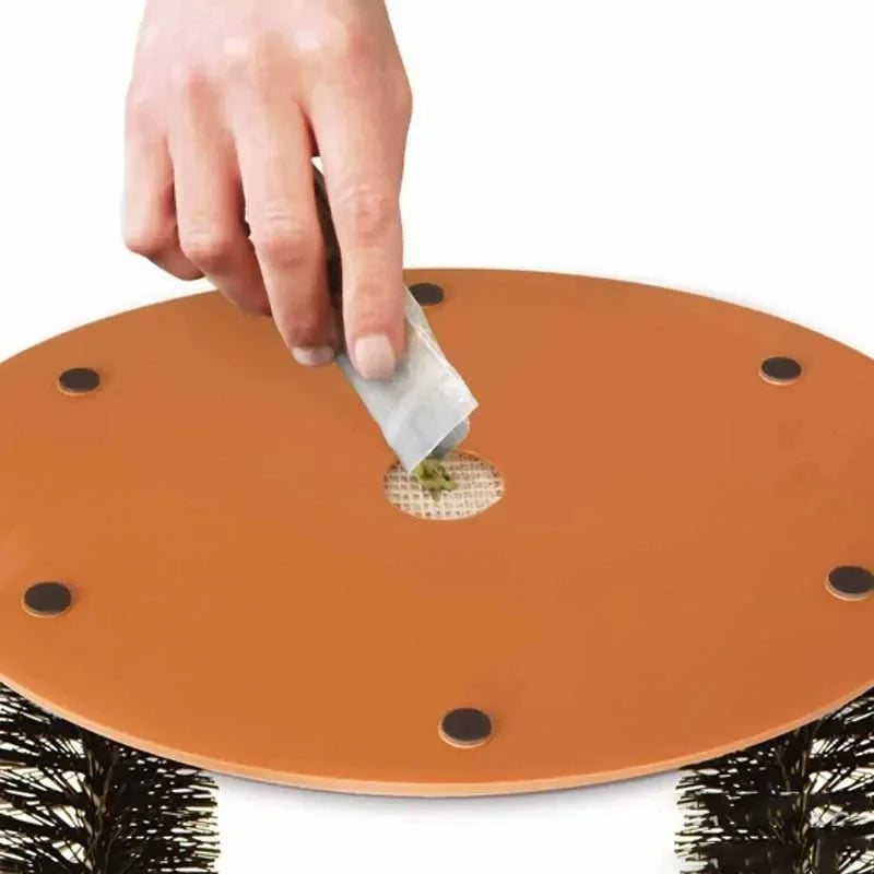 Arco de juguete para gatos, auto-aseo, mima a tu felino con un cepillo de masaje y frotamiento con rascador, juguete interactivo para gatos.