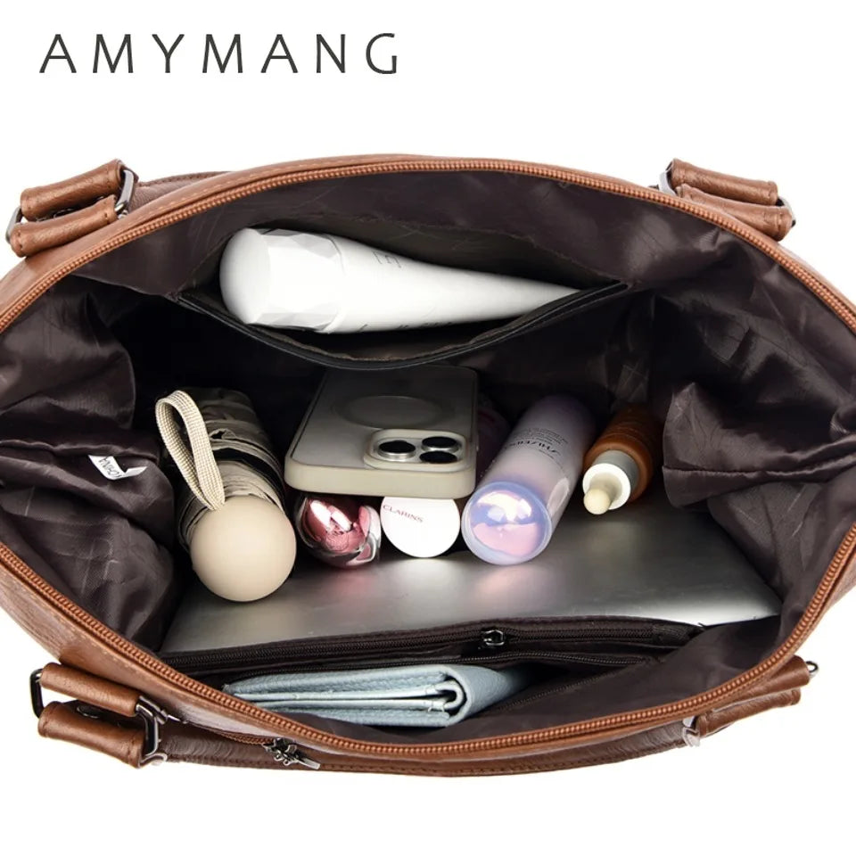 Bolsos de hombro y bandolera de piel suave de marca auténtica para mujer, bolsos de mano de lujo, bolsos de diseñador informales tipo tote y bandolera.