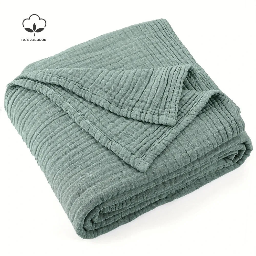 Manta Battilo 100% algodón muselina para sofá, 6 capas, transpirable, ligera, estilo bohemio, ideal para sofá cama, mantas grandes de verano.