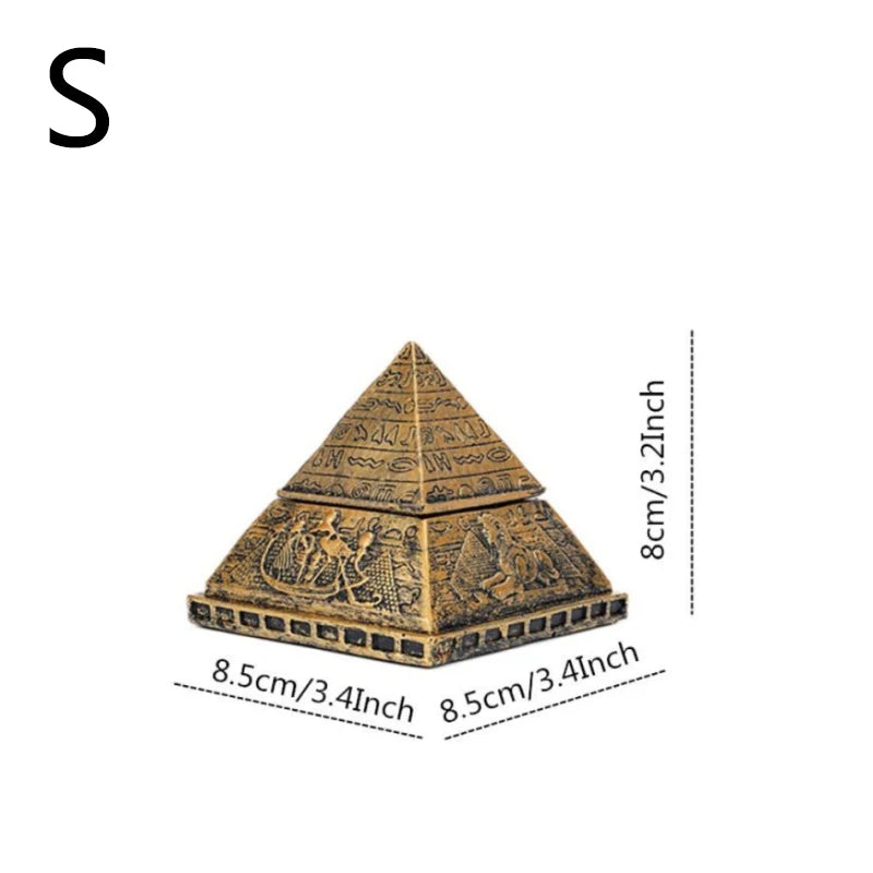 Adorno de pirámide del antiguo Egipto, artesanal, de resina, con soporte desmontable para velas de aromaterapia, faraón momia, recuerdo de viaje misterioso.