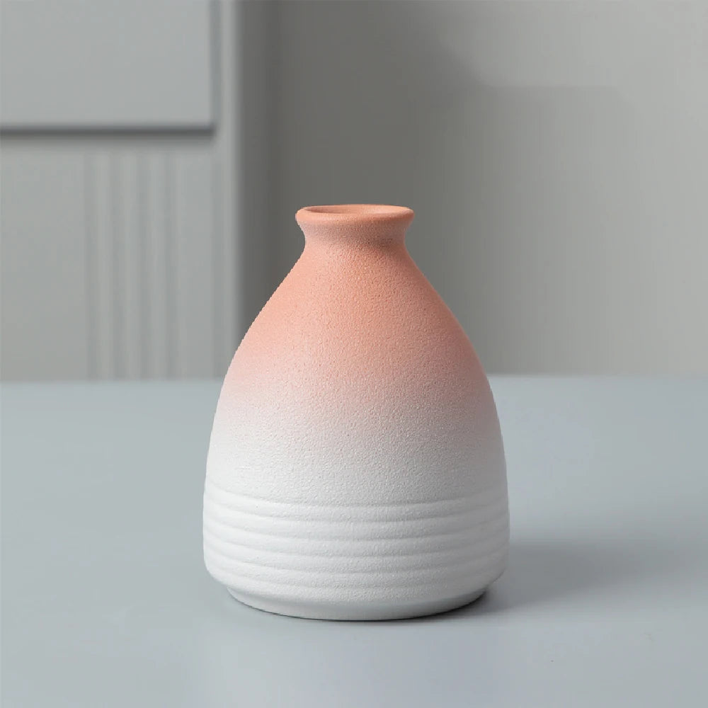 Jarrón pequeño de cerámica para flores, decoración del hogar, artesanías, adorno de mesa, sencillez, decoración de estilo japonés.