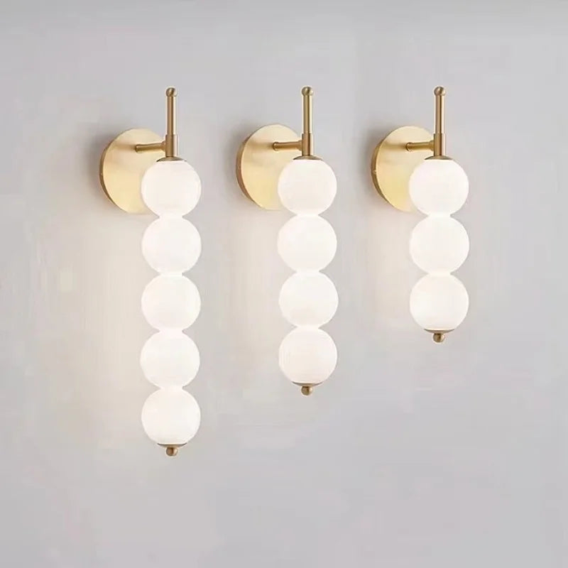 Lámpara de pared minimalista de cristal estilo nórdico moderno para cabecero de cama, ideal para dormitorio, pasillo o sala de estar.