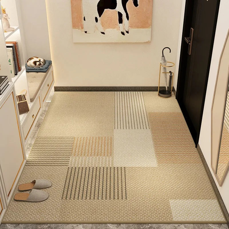 Alfombra para pasillo, a prueba de polvo y resistente al desgaste, alfombra de entrada, alfombra grande y larga de color liso para decoración del hogar.