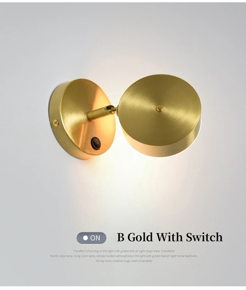 Mini lámpara de pared LED recargable con interruptor moderno, luces nocturnas, foco de lectura, lámpara de mesita de noche para dormitorio, iluminación decorativa, aplique de pared