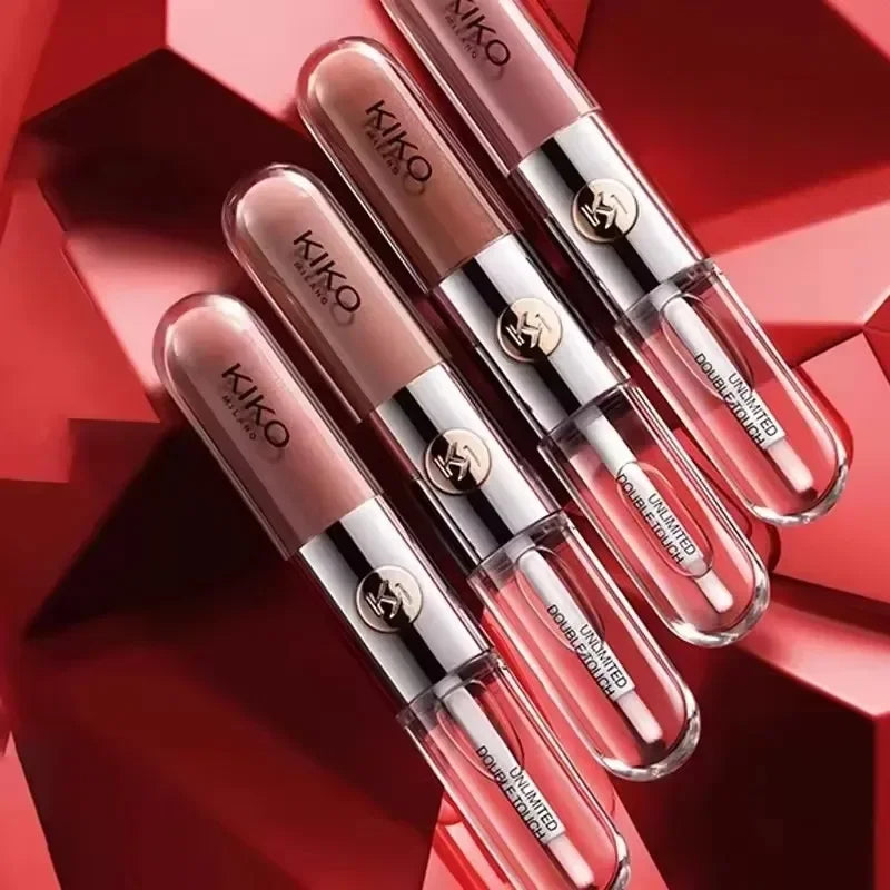 KIKO 3D Liquid Lip Glaze Brillo labial transparente Lápiz labial con efecto espejo Labios nutritivos, brillantes y voluminosos que no se desvanecen Maquillaje con pasta de frijoles y té con leche