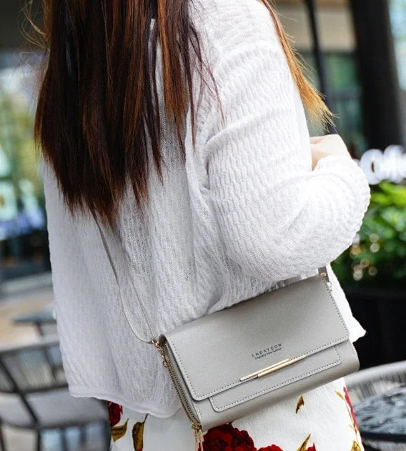Cartera de mujer de tamaño mediano – Bolso de hombro convertible con bolsillo para monedas, diseño multifuncional