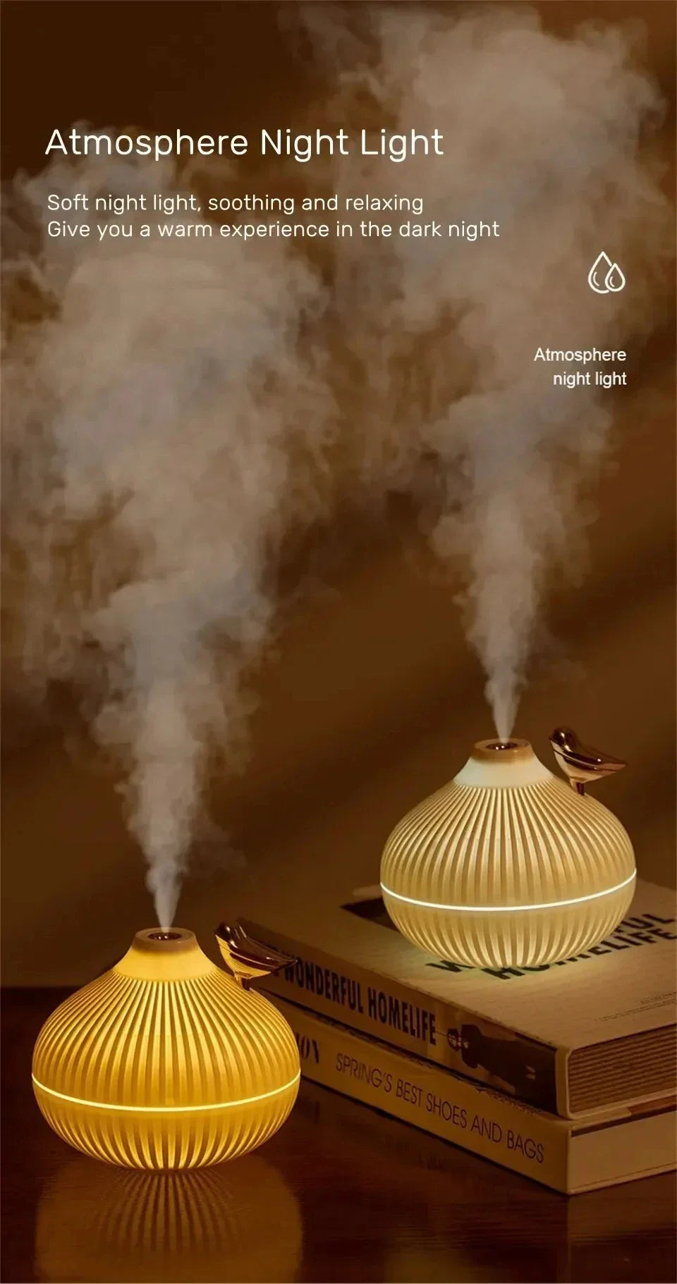 Humidificador portátil con aroma, diseño creativo en forma de cebolla, difusor de aire eléctrico USB, esencial para el coche, el hogar, el dormitorio y los viajes.