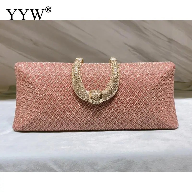 Bolsos de noche YYW para mujer, bolsos de mano de lujo dorados y bolsos de hombro con cadena, bolsos de mano, bolsos de fiesta con brillo, bolso de mano principal