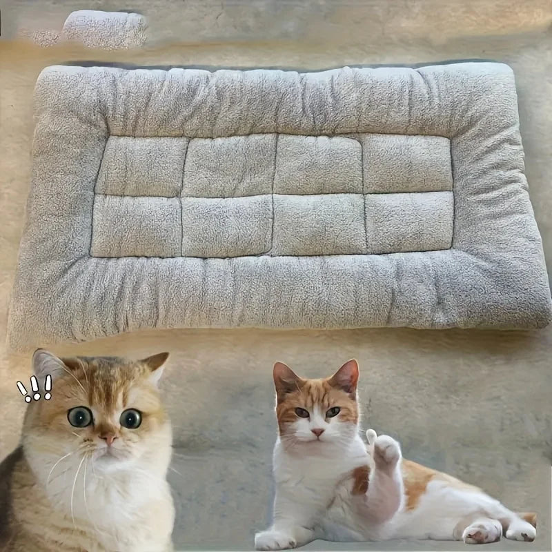 Cama de felpa extragrande para perros y gatos, sofá, colchoneta para jaula, alfombrilla de poliéster ultrasuave para mascotas de todos los tamaños, adorable sofá rectangular.
