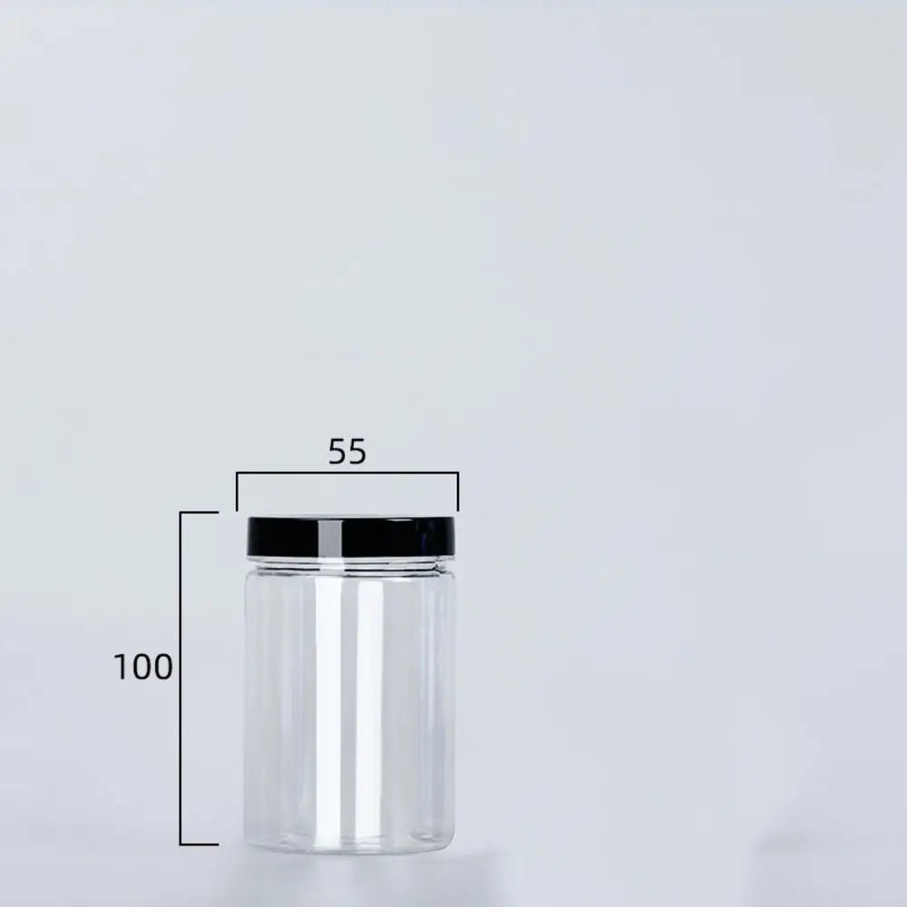 Lata transparente sellada con tapa, a prueba de olores de alimentos, envase de almacenamiento, botella para granos de café, condimentos, accesorios de cocina