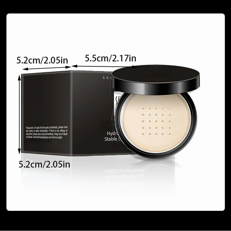 Polvos fijadores hidratantes impecables, acabado nude natural, control de grasa, corrector de alta eficacia para todo tipo de pieles, maquillaje facial en polvo fino.