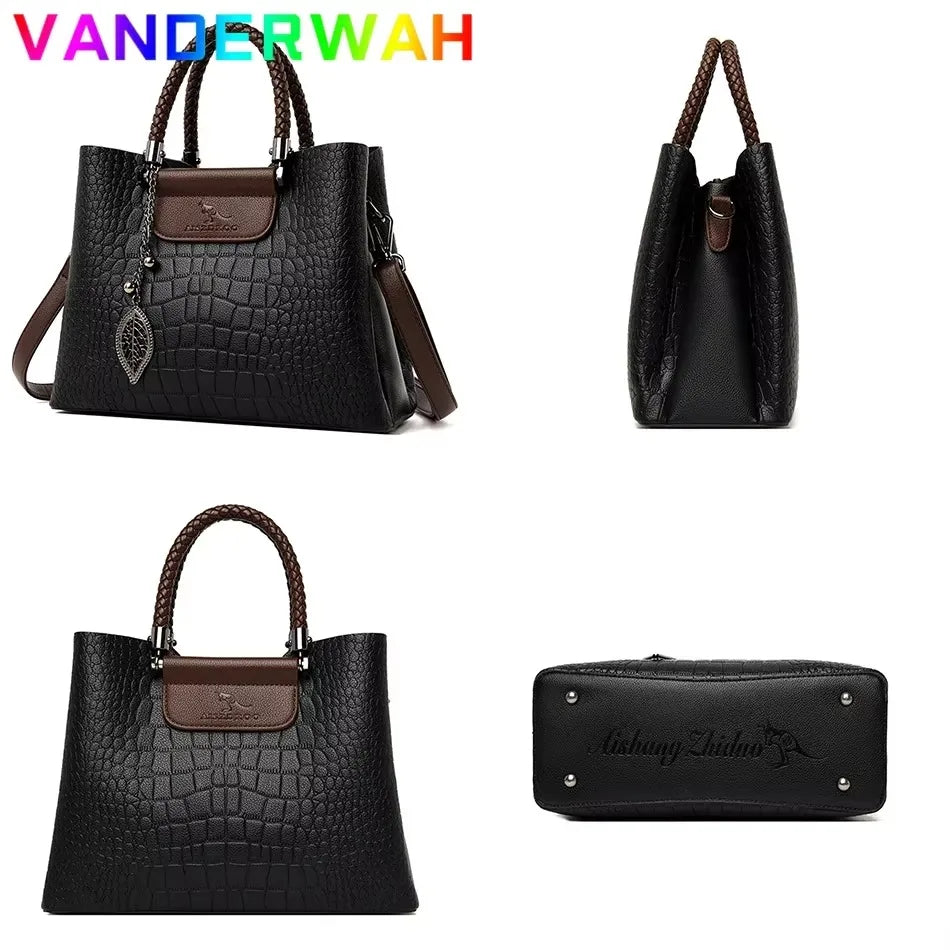 Bolso de mano de lujo con estampado de moda, gran capacidad, piel suave, bolso bandolera para mujer, bolso de hombro/bandolera, bolso de mano de diseño para mujer, bolso de mano informal.