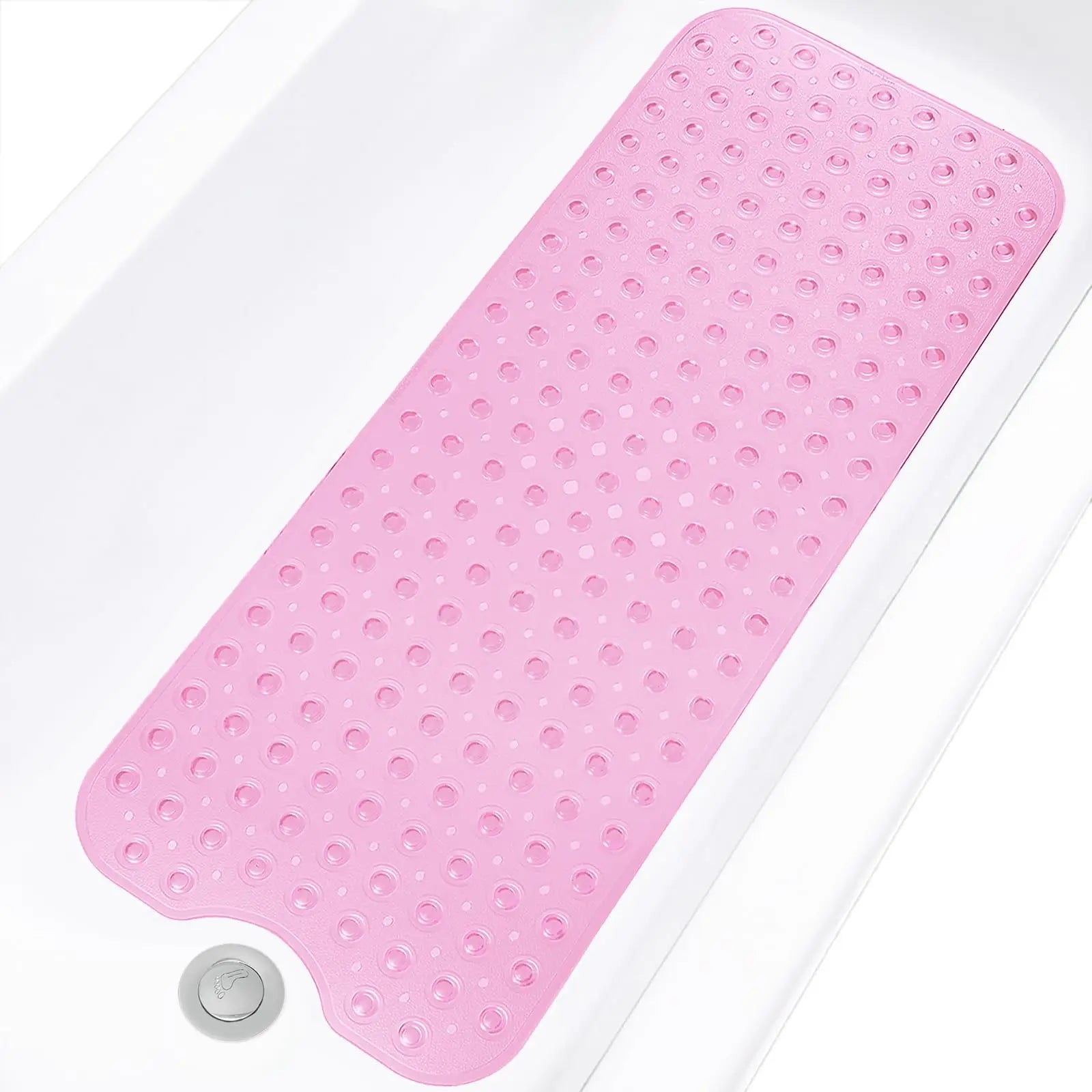Alfombrillas para bañera y ducha, extralargas antideslizantes de 40 x 16 pulgadas con orificios de drenaje y ventosas, alfombrilla para baño.