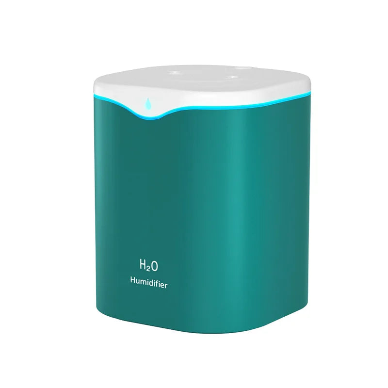 Humidificador de doble pulverización de gran capacidad de 2 litros USB para el hogar, la oficina y el escritorio, difusor de aroma, purificador de niebla, aceite esencial, humidificador de aire