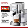 Cafetera Cafelffe Cafetería automática Cappuccino Latte Espresso Máquina totalmente automática Espumador de leche Acero inoxidable 3 en 1