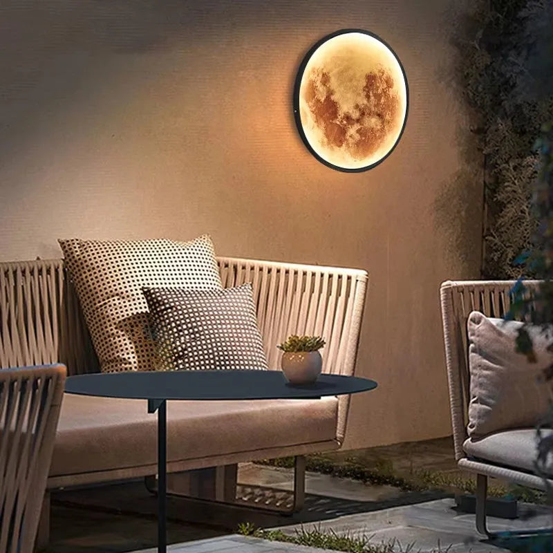 Lámpara de pared LED de luna nórdica, lámpara de techo creativa, lámpara de araña UNIVERSAL regulable continua, decoración del h