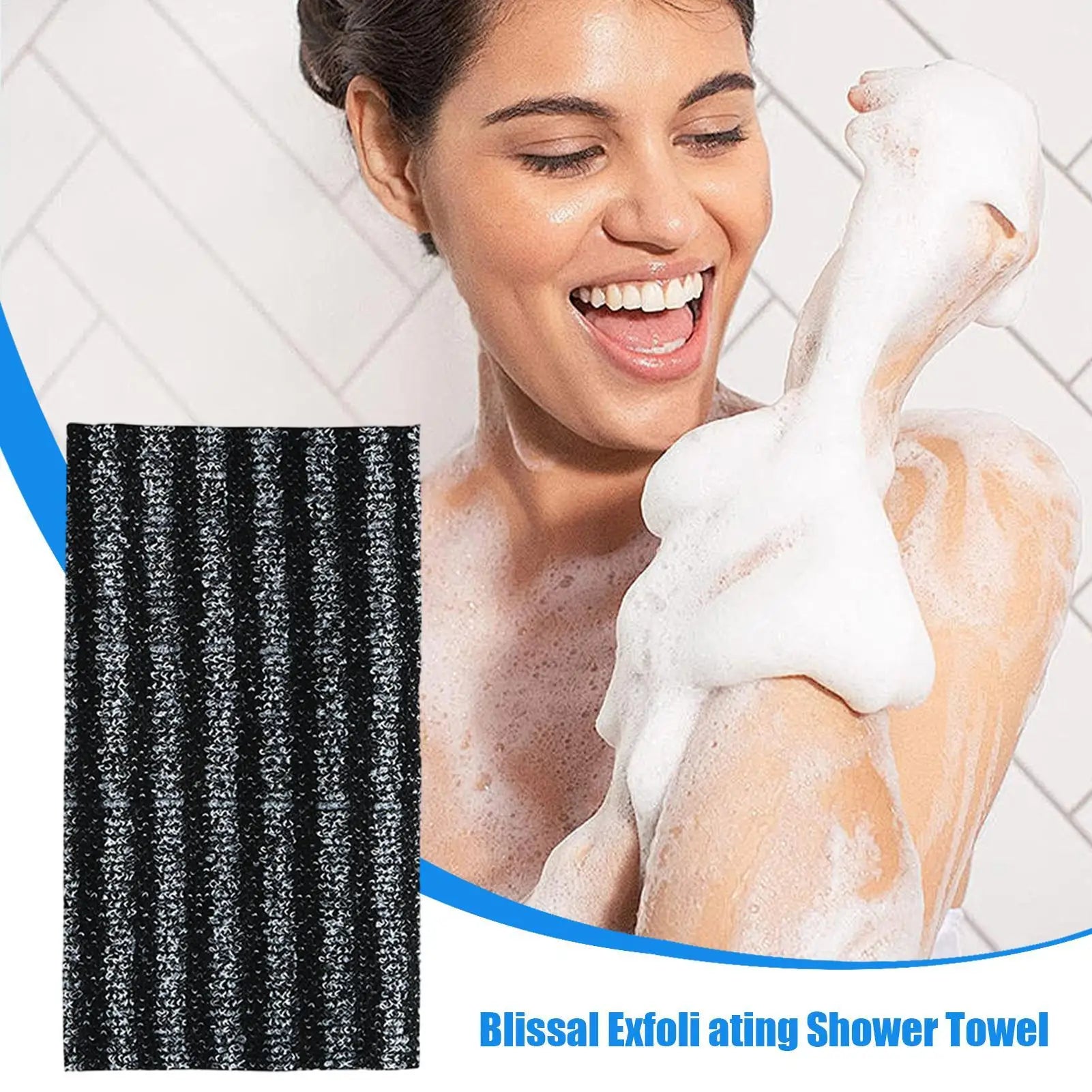 Toalla exfoliante para baño, paño para lavar el cuerpo y la espalda, esponja suave para ducha, accesorios esenciales de limpieza para el baño.