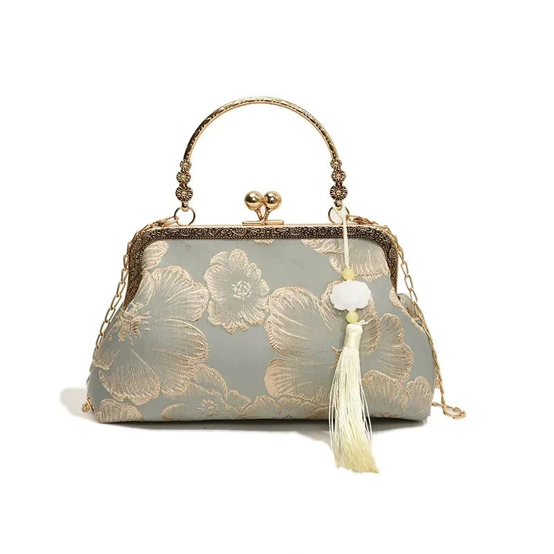 Bolso de noche de lujo de alta gama para mujer, bolso de fiesta con purpurina para bodas, bolso de mano, bolso de hombro con cadena.