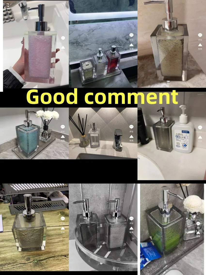 Dispensador de desinfectante de manos de resina, dispensador de baño, jabón líquido y champú recargable, soporte para gel de ducha y loción, botella de jabón portátil
