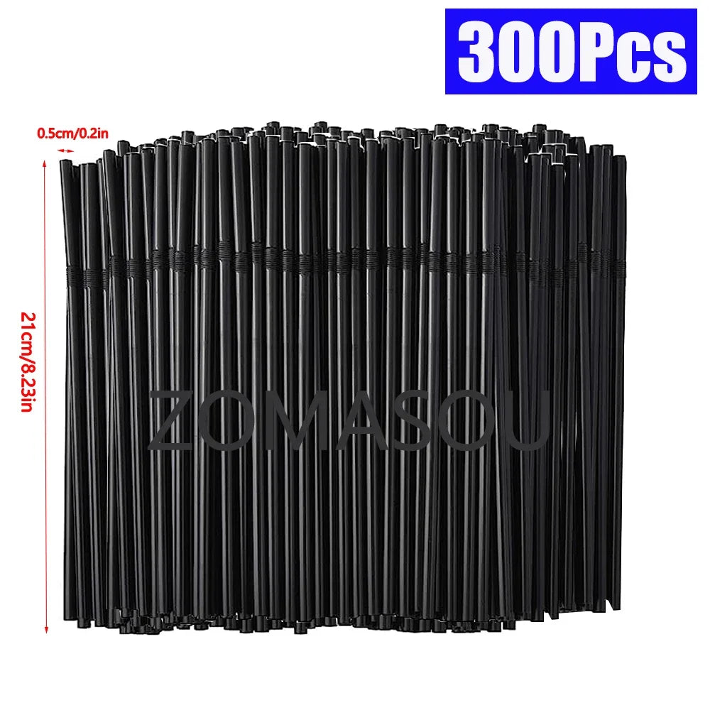 50-3000 unidades de pajitas negras y multicolores para bebidas, cócteles, fiestas, bodas, cocina, accesorios de cocina