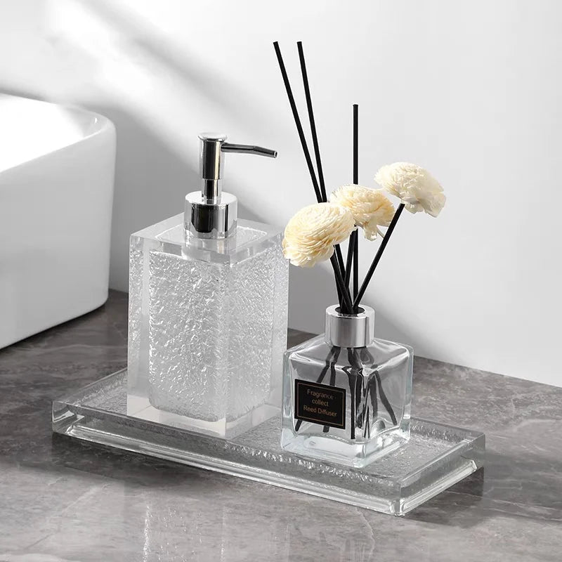 Dispensador de desinfectante de manos de resina, dispensador de baño, jabón líquido y champú recargable, soporte para gel de ducha y loción, botella de jabón portátil