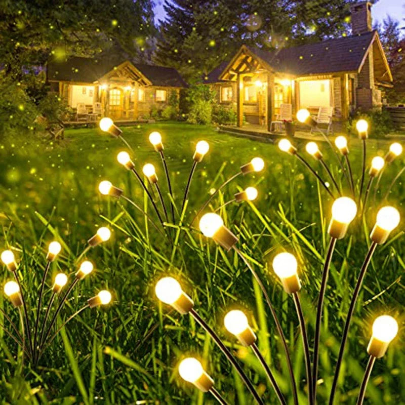 Luces solares tipo luciérnaga de 6/8/10 litros, impermeables, para decoración de exteriores, jardín y paisajes. Ideales para decoración festiva.