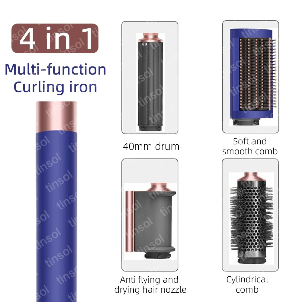 Set multifuncional 7 en 1 de secador, rizador y plancha de pelo: consigue resultados de peluquería en casa.
