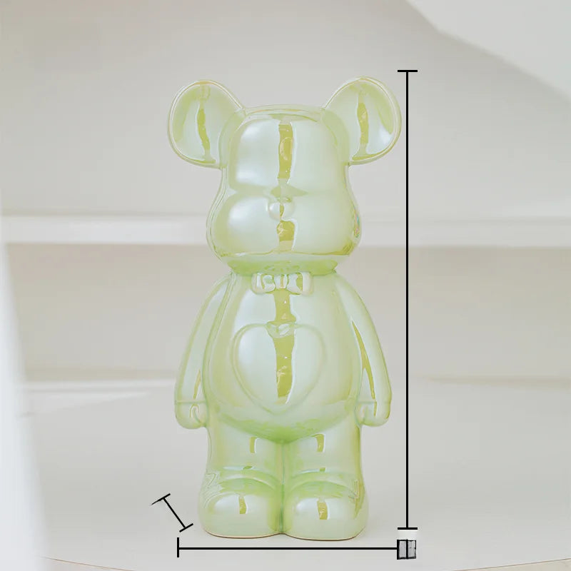 17/27/cm Oso estético Ladrillo Estatua de cerámica Oso de peluche decoración figura de acción Esculturas Adorno para habitación Decoración del hogar Manualidades