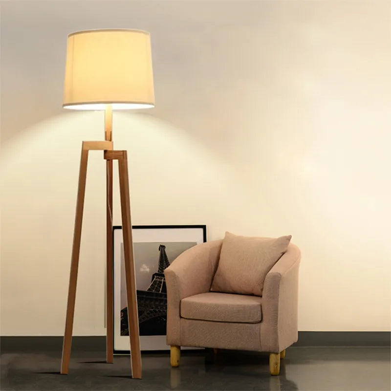 Lámparas de pie modernas para sala de estar, dormitorio, cocina, lámpara de pie de madera estilo art déco, lámparas de pie de mesita de noche, lámparas de salón