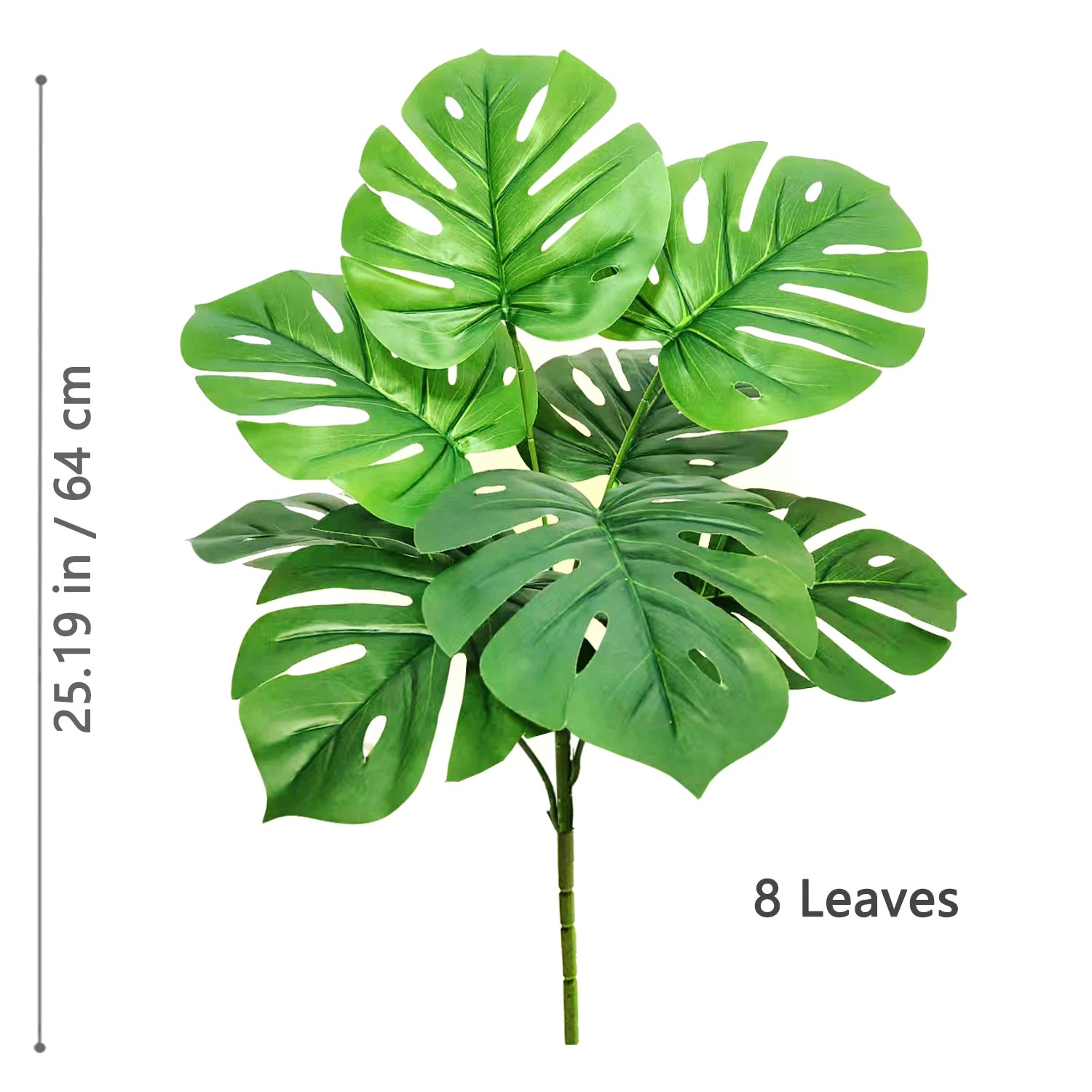 Planta Monstera artificial de 52-104 cm (40,94 pulgadas), palmera falsa de plástico con hojas verdes, ideal para la decoración del hogar, jardín, habitación u oficina.