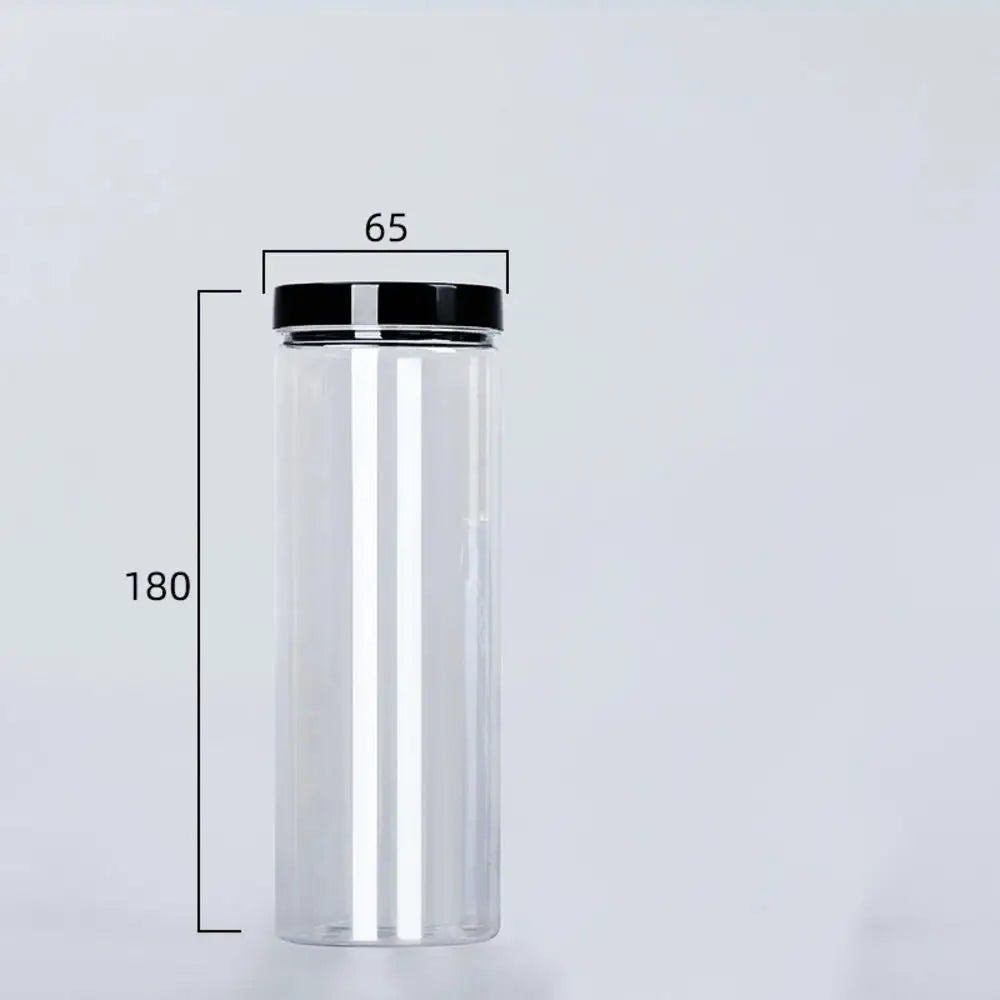 Lata transparente sellada con tapa, a prueba de olores de alimentos, envase de almacenamiento, botella para granos de café, condimentos, accesorios de cocina